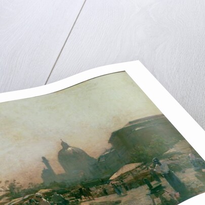 A Market with St. Charles' Church in the Distance, Vienna, c.1894 by Carl Moll