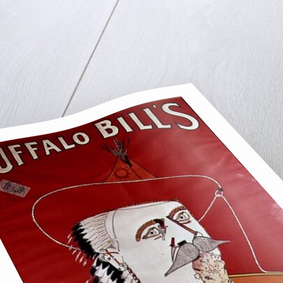 Poster advertising Buffalo Bill's Wild West show, published by Weiners Ltd., London by English School