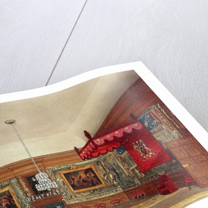 The Throne Room, Hampton Court from Pyne's 'Royal Residences', 1818 by William Henry Pyne