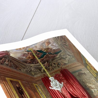 Queen Mary's State Bed Chamber, Hampton Court from Pyne's 'Royal Residences', 1818 by William Henry Pyne