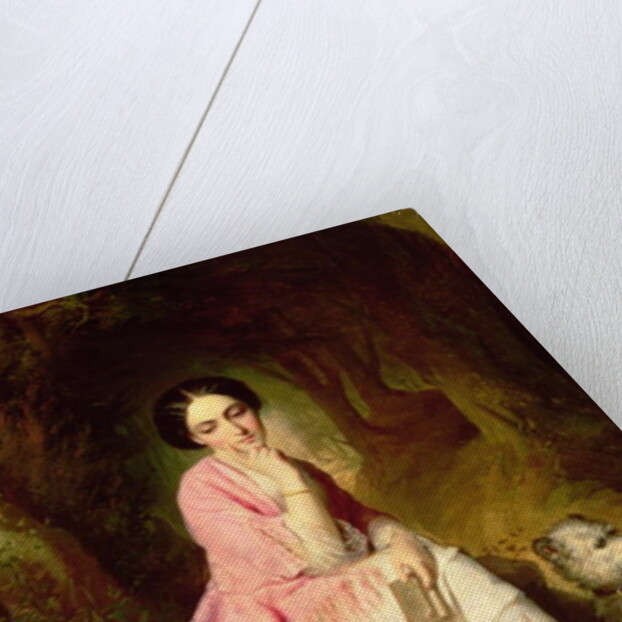 Woman Seated in a forest glade by Gyorgyi Giergl Alajos