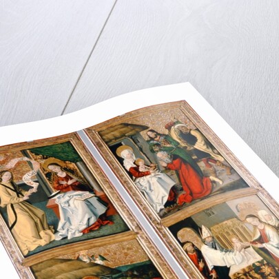 The Annunciation, the Birth of Christ, the Adoration of the Magi and the Presentation in the Temple from the Szepeshely Altarpiece, 1480-90 by Hungarian School