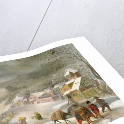 A Winter Landscape with Travellers on a Path by Denys van Alsloot