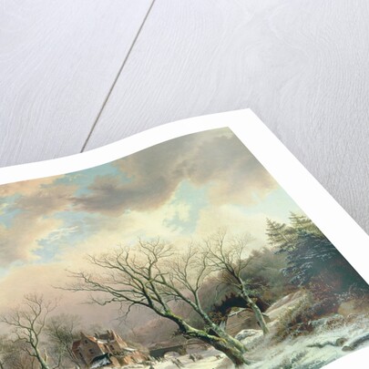 Winter Scene by Johannes Petrus van Velzen