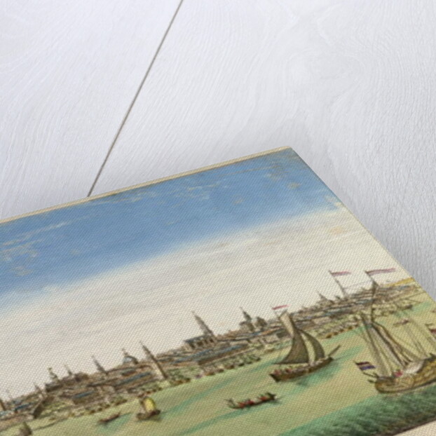 A General View of the Port and Town of Amsterdam, engraving by D.G. Hucquier, 16th century by Dutch School