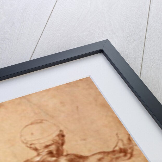 A seated male nude twisting around, c.1505 by Michelangelo Buonarroti