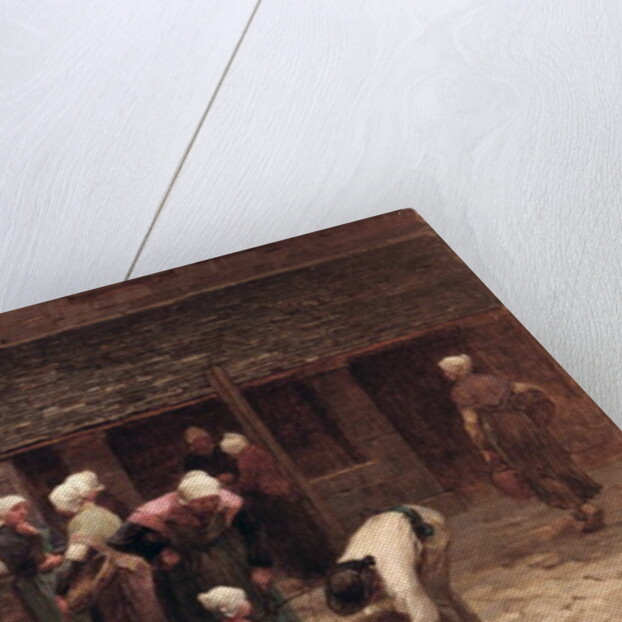 The Market Place of Ploudalmezeau, Brittany, 1877 by Leon Augustin Lhermitte