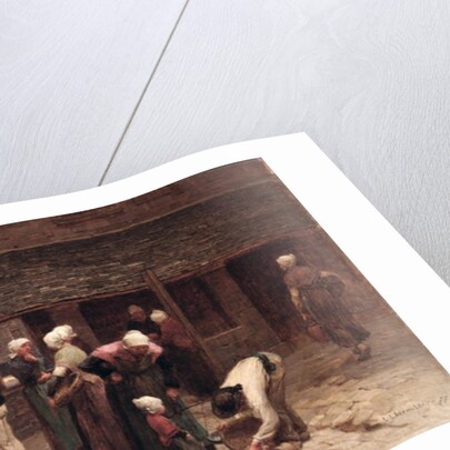 The Market Place of Ploudalmezeau, Brittany, 1877 by Leon Augustin Lhermitte