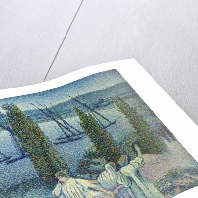 Coastal View with Cypress Trees, 1896 by Henri-Edmond Cross