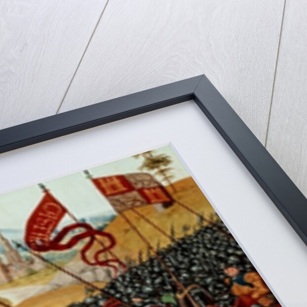 Fr 2643 f.312v Battle of Najera, 1367, from Froissart's Chronicle by French School