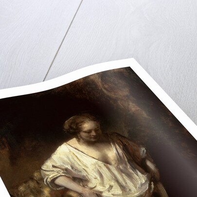 Woman Bathing in a Stream, 1654 by Rembrandt Harmensz. van Rijn