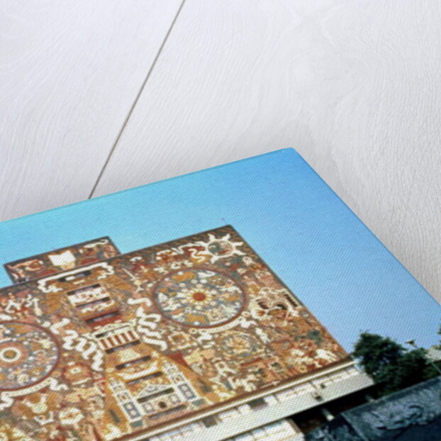 Wall mosaic on the facade of the Central Library by Anonymous