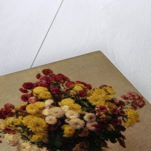 Chrysanthemums in a vase, 1873 by Ignace Henri Jean Fantin-Latour