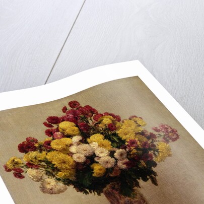 Chrysanthemums in a vase, 1873 by Ignace Henri Jean Fantin-Latour