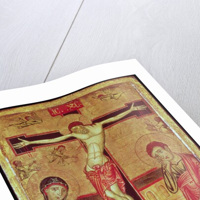 Christ on the Cross, with the Virgin Mary, St. John the Evangelist and Five Angels by Master of the Magdalene Altarpiece