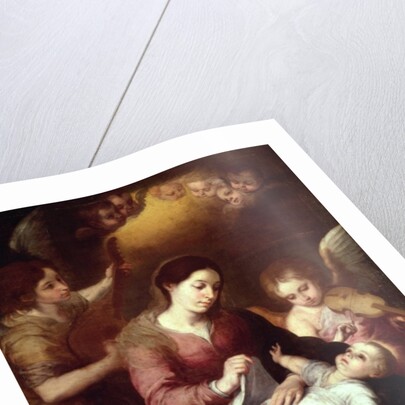 Madonna Wrapping the Christ Child in Swaddling Robes by Bartolome Esteban Murillo