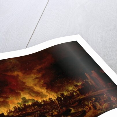 The Great Fire of London in 1666 by Lieve Verschuier