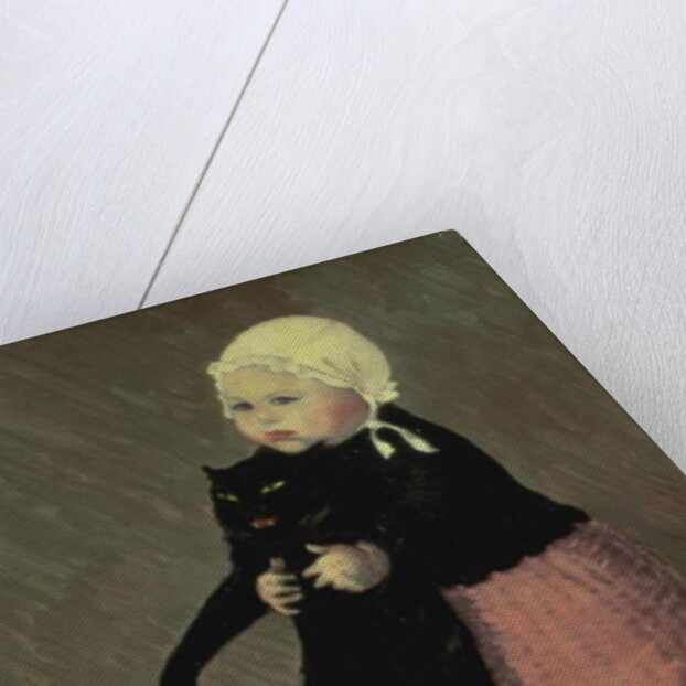 A Small Girl with a Cat, 1889 by Theophile Alexandre Steinlen