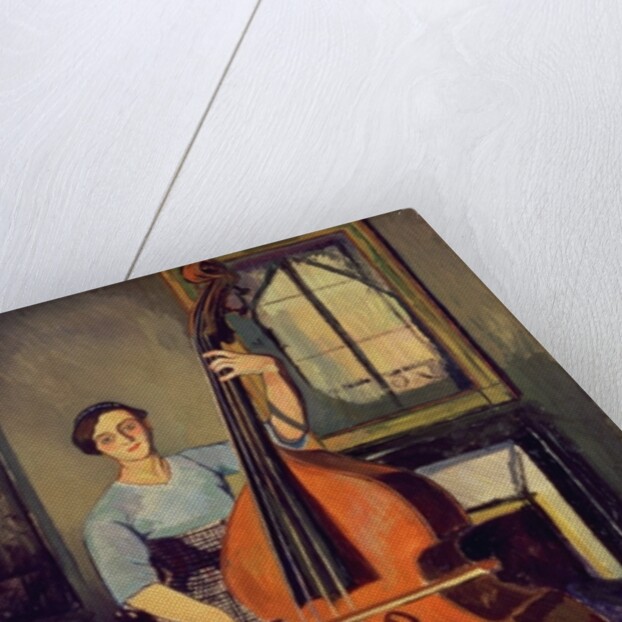 Woman with a Double Bass, 1908 by Marie Clementine (1865-1938) Valadon