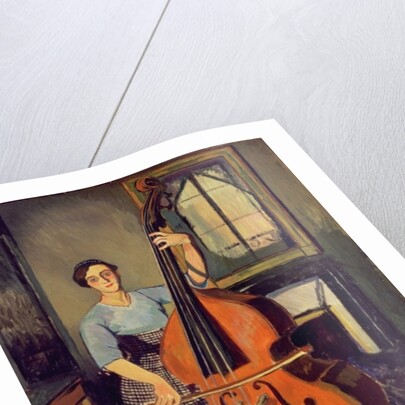 Woman with a Double Bass, 1908 by Marie Clementine (1865-1938) Valadon