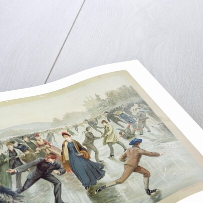 Skating, published by L. Prang and Co. by Henry Sandham
