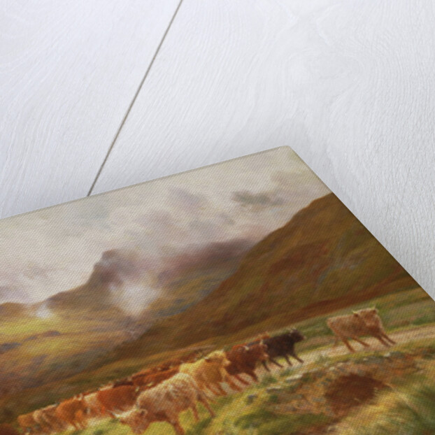 A Highland Drove at Strathfillan, Perthshire by Louis Bosworth Hurt