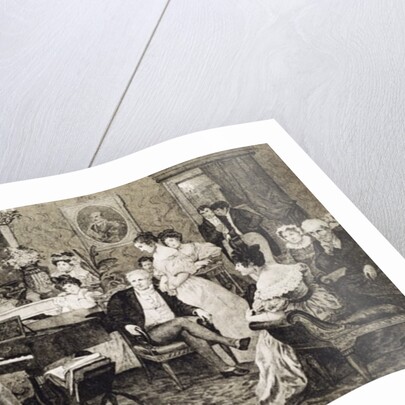 Frederic Chopin playing in the salon of the musician and composer Prince Anthony Radziwill in 1829 by Anonymous