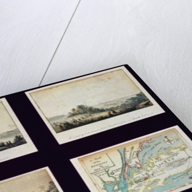 North American Scenes and a map of New York, c.1772 by Conleton