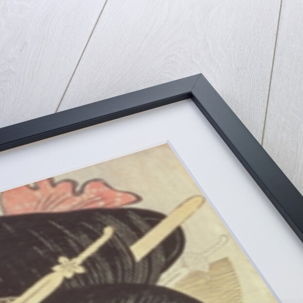 Bust portrait of the heroine Kioto of the Itoya, 18th century by Kitagawa Utamaro