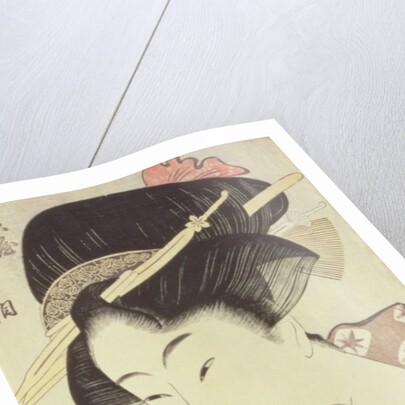 Bust portrait of the heroine Kioto of the Itoya, 18th century by Kitagawa Utamaro