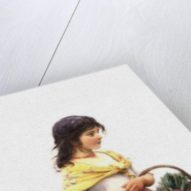 Young Girl Selling Fruits and Vegetables by Eugen von Blaas