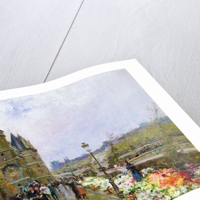 Flower Sellers by the Seine by Georges Stein