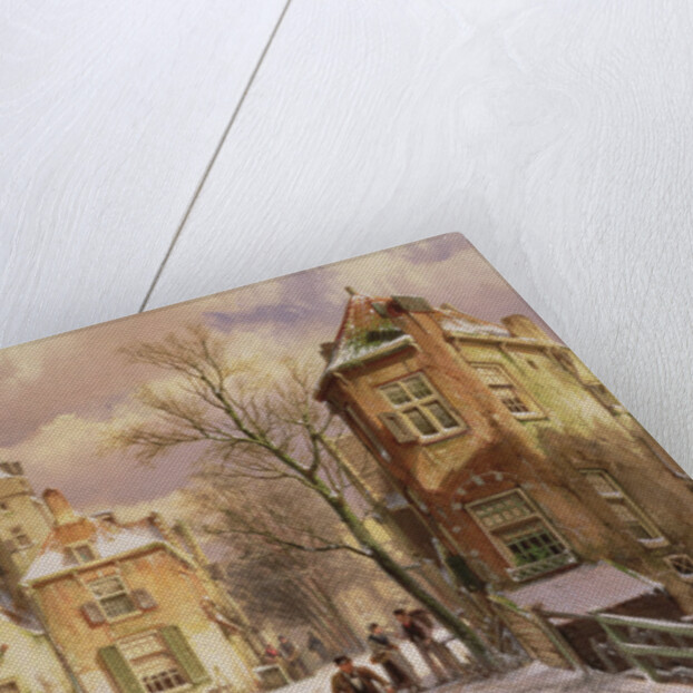 Pushing a Wheelbarrow in the Snow by Willem Koekkoek