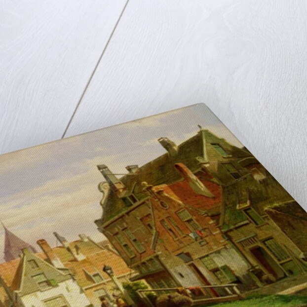 Man with a Wheelbarrow by Willem Koekkoek