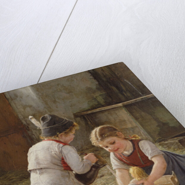 Bathing her Dolls by Gustav Igler