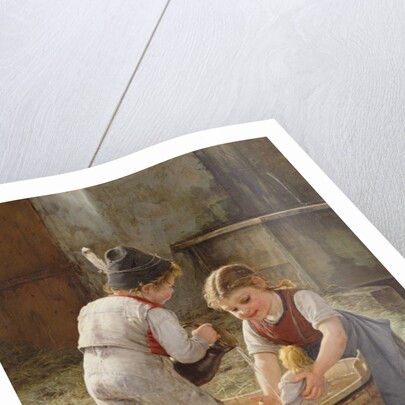 Bathing her Dolls by Gustav Igler