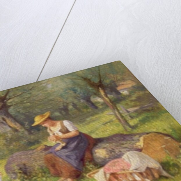 Mother and Child with Geese by Adolf Ernst Meissner