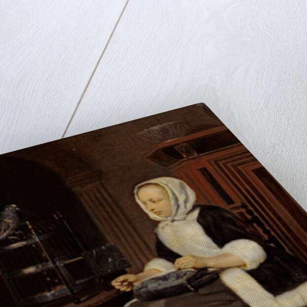 Young Girl at Work by Gabriel Metsu