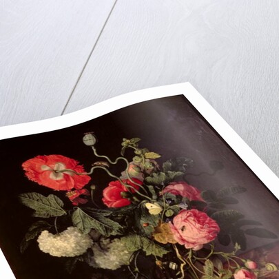 Flowers in a Glass Vase, 1667 by Jacob van Walscapelle