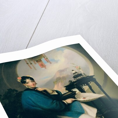 Portrait of a young Eurasian lady by George Chinnery