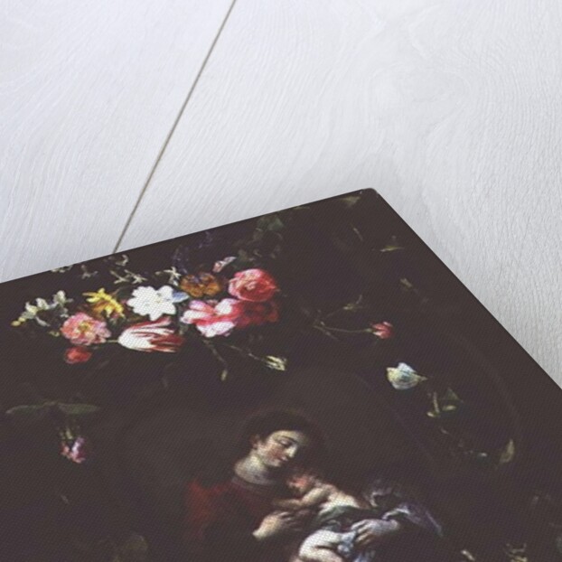 The Virgin and Child in a Garland of Flowers by Daniel Seghers