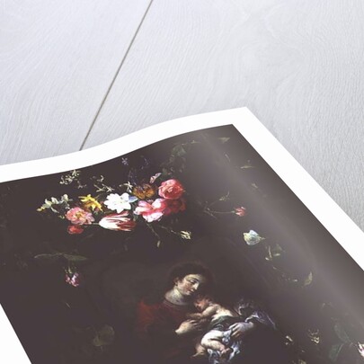 The Virgin and Child in a Garland of Flowers by Daniel Seghers