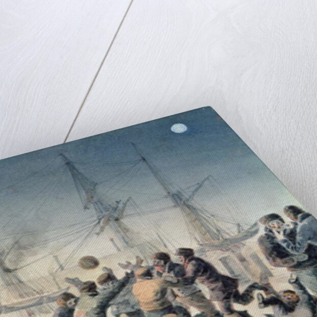 Incidents on a Trading Journey: Men Playing Football on Board HMS 'Terror', 1836 by Lieutenant Smyth