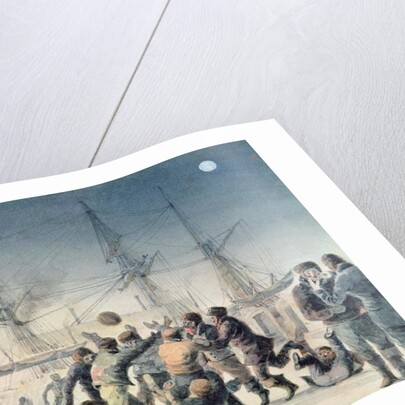 Incidents on a Trading Journey: Men Playing Football on Board HMS 'Terror', 1836 by Lieutenant Smyth
