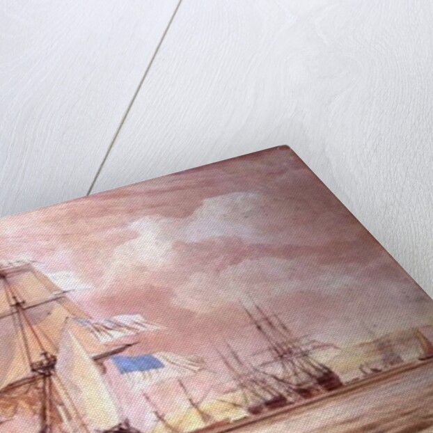 HMS 'Shannon' leading the 'Chesapeake' into Halifax Harbour, 1813 by John Christian Schetsky