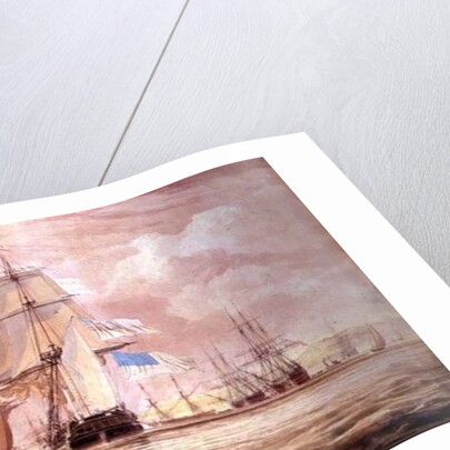 HMS 'Shannon' leading the 'Chesapeake' into Halifax Harbour, 1813 by John Christian Schetsky