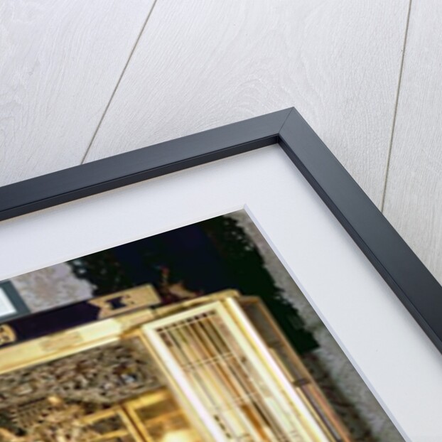 Butsudan shrine from a Daimyo's palace at Kyoto, contains a representation of a temple with graduated pagoda roof by School Japanese