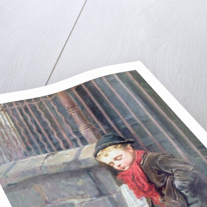 The News Boy by Ralph Hedley