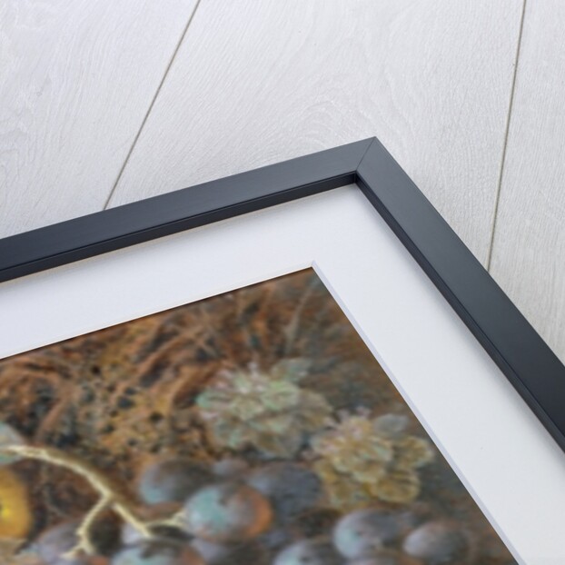 Still Life of Apples, Grapes, Raspberries, Gooseberries and Peach by Oliver Clare