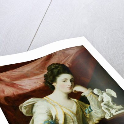 Portrait of a Lady with a Statuette of Cupid by Francis Cotes